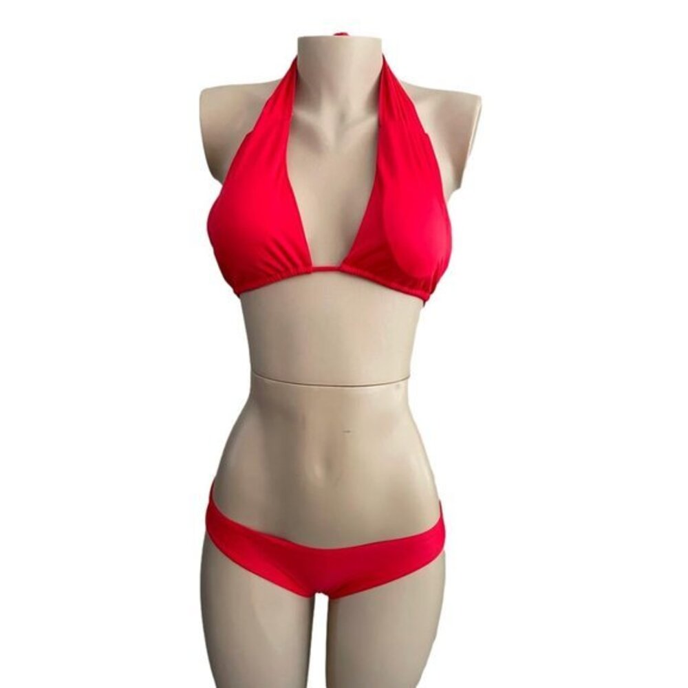 Red Halter Bikini Set - Classic Women Swim Bikini